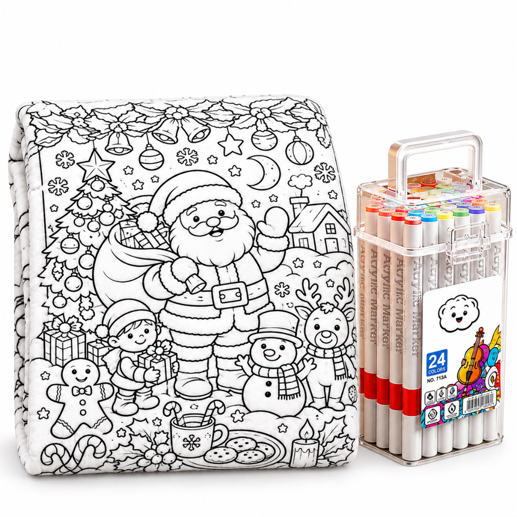 MerryHue Christmas coloring blanket