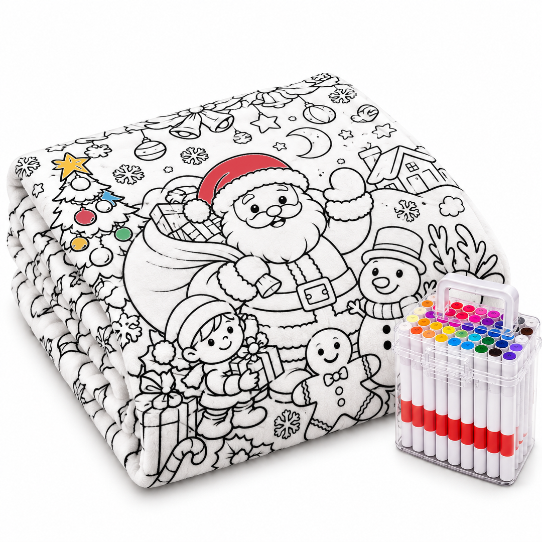 MerryHue Christmas coloring blanket